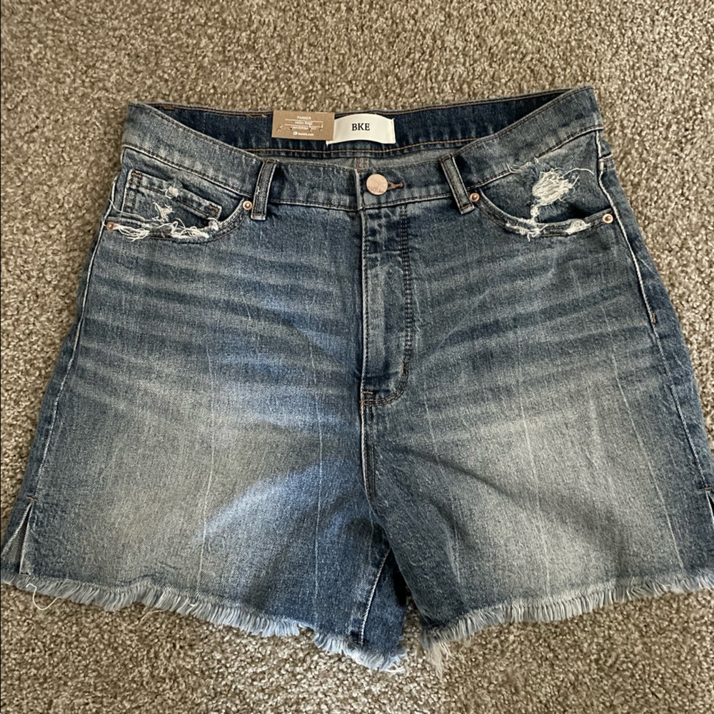 BKE faded jean shorts